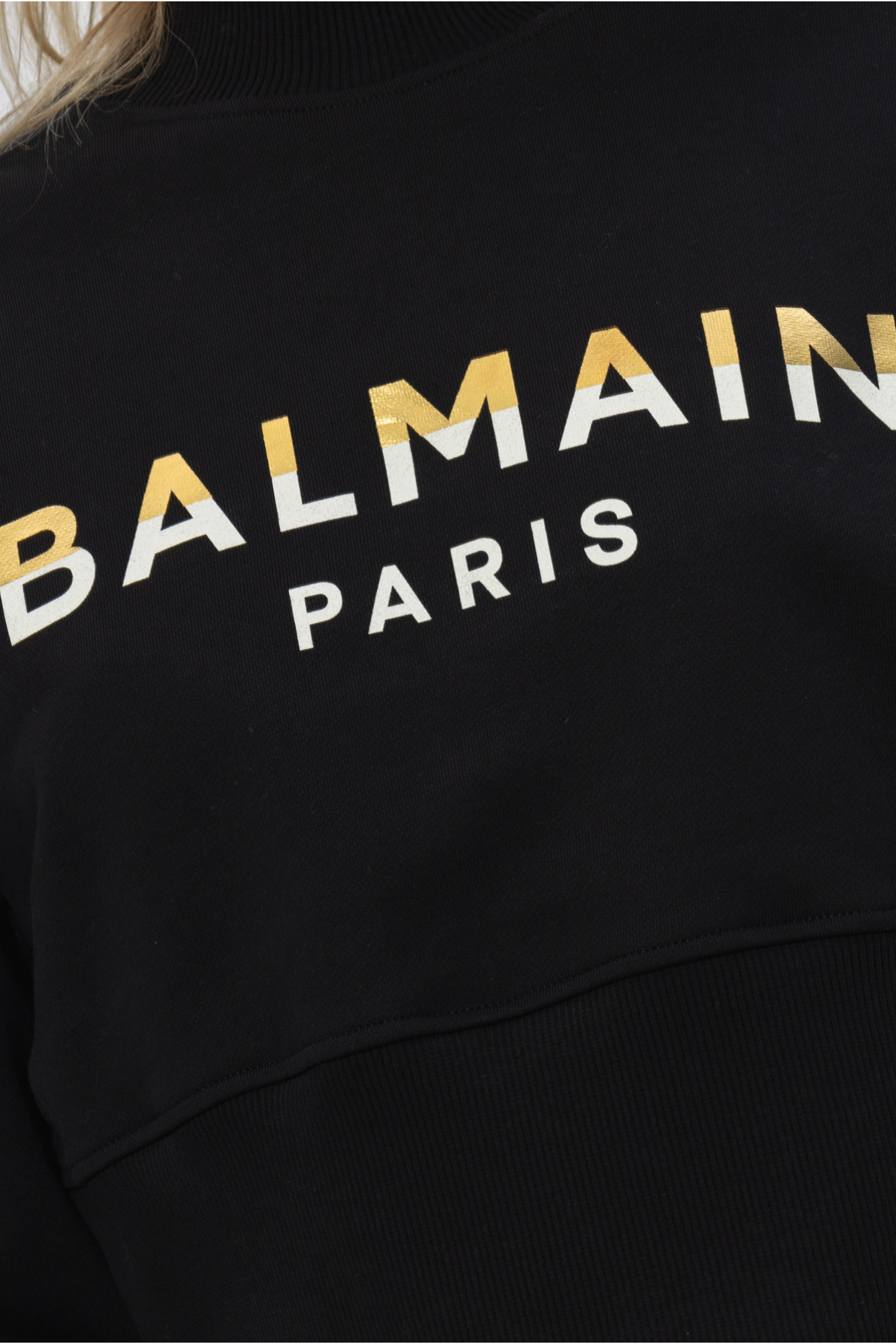 Balmain black and sales gold sweatshirt